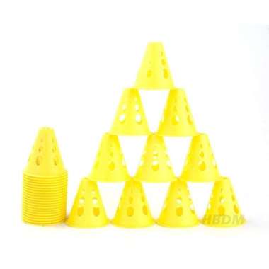 20pcs + 1bag Cone Sepatu Roda Inline Skate Inline Skate Marker Cone Kuning