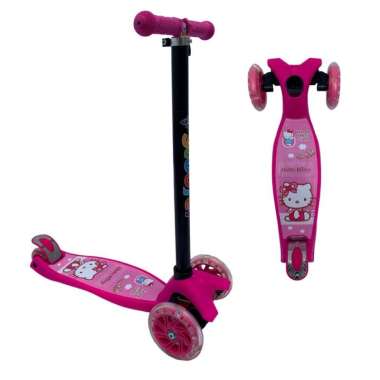 21SCOOTER KICKBOARD SKUTER ANAK OTOPED RODA 3 RODA PU NYALA 17 HELLO KITTY
