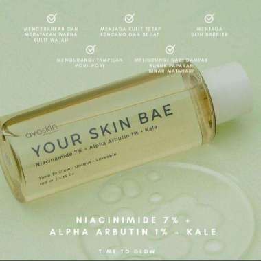 Avoskin Your Skin Bae Niacinamide 7%, + Alpha Arbutin 1% + Kale Toner