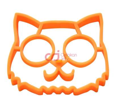 Cetakan Jelly Cetakan Telur Mata Sapi Silikon Kucing Egg Shaper