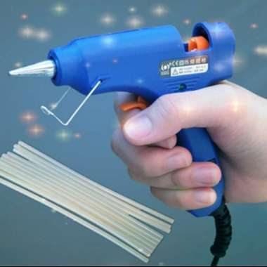 lem 10pcs + alat tembak lem lilin cair Multicolor