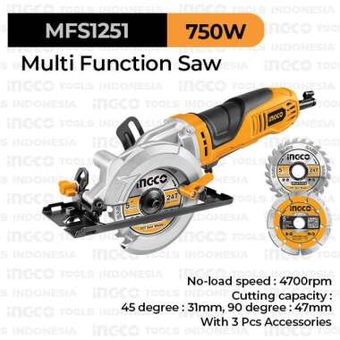 Multi Circular Saw 5” Inch INGCO MFS1251 Gergaji Serkel Gerinda Tile