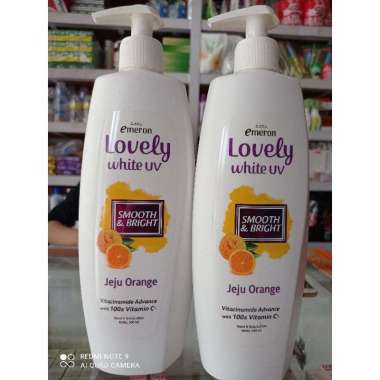 Hand body emeron jeju orange besar / emeron lovely white uv smooth & bright 500ml