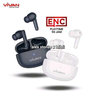 Vivan Liberty T220 Plus Earphone Wireless TWS ENC Headset Bluetooth  Putih