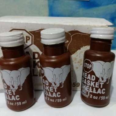 lem gasket cair/lem packing/paking head shellac/shelac gajah 59ml Multicolor