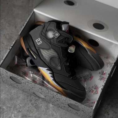 Jordan 5 Retro Off-White Black (100% Authentic) 47