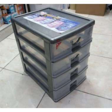 Laci Kertas A4 Shinpo 355 Susun 4 Box Container Kotak Perkakas Penyimpanan Barang