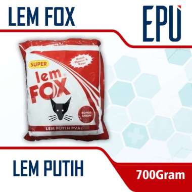 lem fox merah 700gr lem putih lem kertas lem kayu lem slime plamir Multicolor