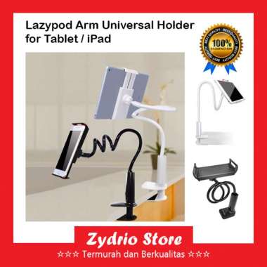 Lazypod Tablet Holder IPad Stand - IPad Holder Tablet Stand Holder Putih
