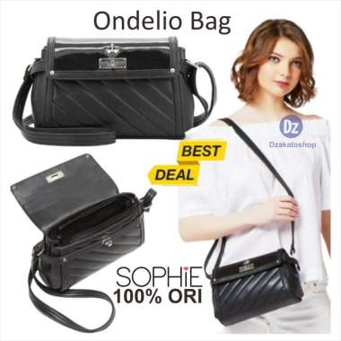 Tas Selempang Wanita Sophie Martin Paris Ondelio Hitam SAS Promo Terbaru 2023 Kekinian Sling Bag Ele