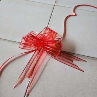 Pita Tarik/ Pita Serut Jumbo 50 Salju Transparan/ List Gold Transparan