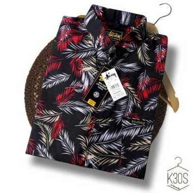 Kemeja Pria Motif Pantai Baju Distro Surfing Motif Print Daun Kotak Bunga Pantai Bisa Pilih Motif BL