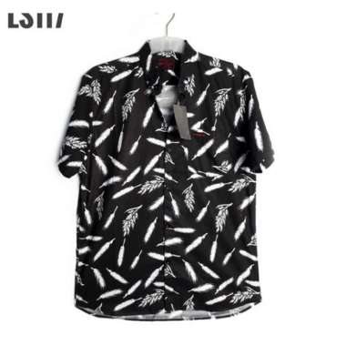 Kemeja Pria Motif Pantai Baju Distro Surfing Motif Print Daun Kotak Bunga Pantai Bisa Pilih Motif PA