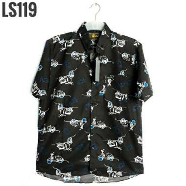 Kemeja Pria Motif Pantai Baju Distro Surfing Motif Print Daun Kotak Bunga Pantai Bisa Pilih Motif VE