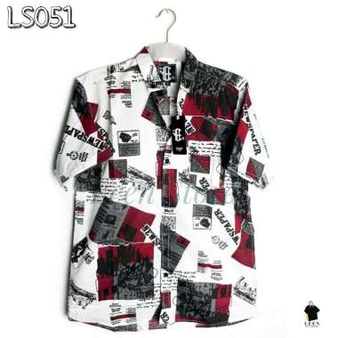 Kemeja Pria Motif Pantai Baju Distro Surfing Motif Print Daun Kotak Bunga Pantai Bisa Pilih Motif Ko