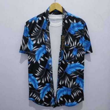 Kemeja Pria Motif Pantai Baju Distro Surfing Motif Print Daun Kotak Bunga Pantai Bisa Pilih Motif ku