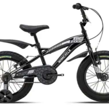 SEPEDA BMX ANAK WIMCYCLE BIGFOOT SOLID SERIES 16 INCH BLACK BAN JUMBO 3.0