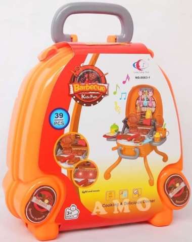 mainan anak mainan bbq barbecue koper 6663-1 Multicolor
