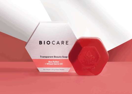 Biocare Transparent Beauty Soap-Sabun Kecantikan bee pollen & Wheat Germ Oil-beauty Soap