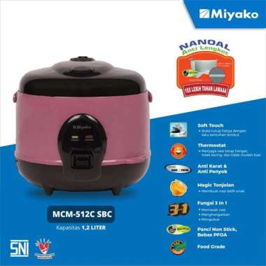 MIYAKO RICE COOKER / MAGIC COM MCM 512C SBC / MCM-512C SBC (1,2 LITER) -