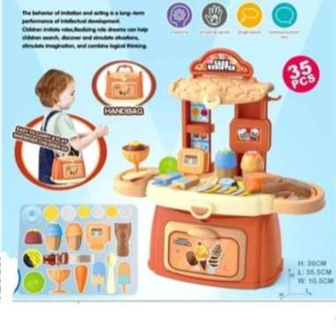 mainan anak perempuan ice cream bag / mainan eskrim anak Multicolor