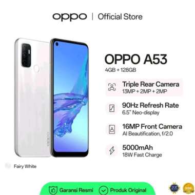 hp baru oppo a53 ram 6/128GB Bergaransi 1 Tahun 6/128GB putih