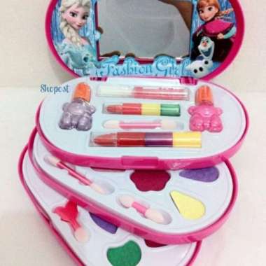 make up anak dandan dandanan frozen 3 tingkat mainan anak cewek Multicolor