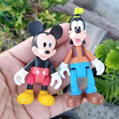 Mainan / Pajangan Action Figure Mickey & Goofy IMC Disney Toys Bekas