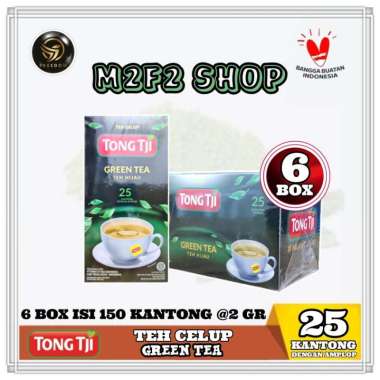 Promo Harga Tong Tji Teh Celup Green Tea Dengan Amplop per 25 pcs 2 gr - Blibli