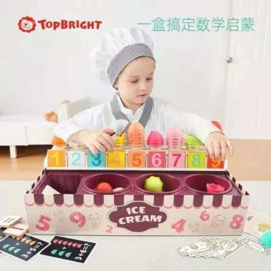 top bright math ice cream cart - mainan edukasi - mainan ice cream