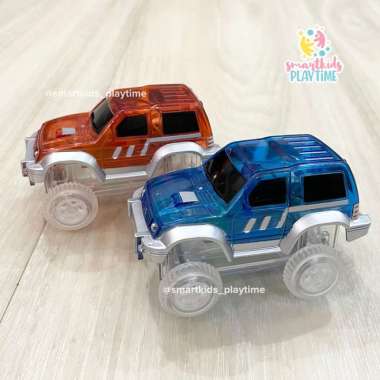 mntl 2 pcs magnetic car track toy set mainan edukasi anak