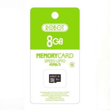 MEMORY MICRO SD CARD ROBOT RT8G, RT16G CLASS 10 8 GB