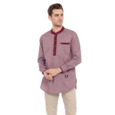 KURTA Pakistan Baju Koko Lengan Panjang Toyobo Qurta Uzma Elzaura Ungu XXL