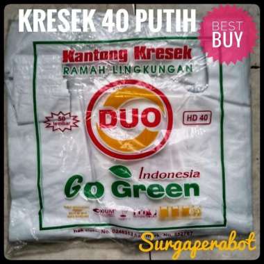 Kantong Kresek HD 40 Putih Duo Plastik Keresek Besar