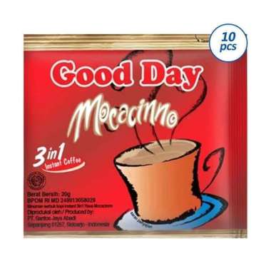 Promo Harga Good Day Instant Coffee 3 in 1 Mocacinno per 10 sachet 20 gr - Blibli