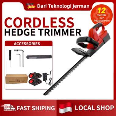 IRONHOOF Mesin Potong Dahan Baterai 24 Volt Cordless Hedge Trimmer - 24V 1 Baterai 24V+24V Baterai