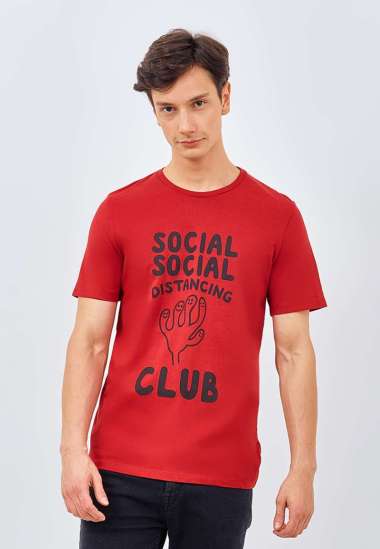 MANZONE Kaos Pria Lengan Pendek CV-OUT - RED RED XS