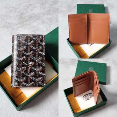 Goyard Pierre Compact Small Wallet in Black Tan