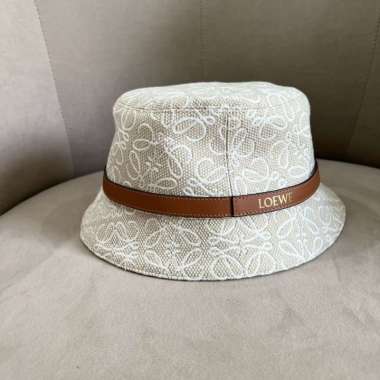 Loewe anagram bucket hat in ecru/soft white