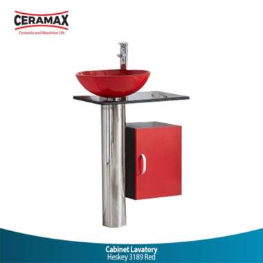 Ceramax Heskey 3189 Red Cabinet Washtafel Multicolor