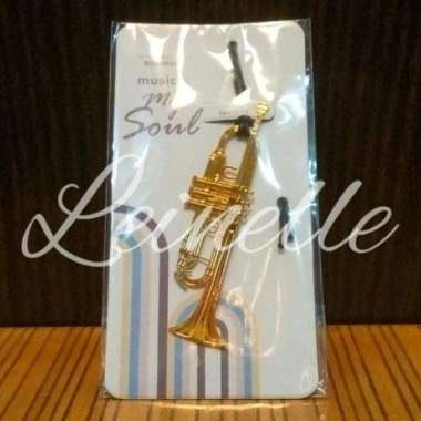 Pembatas Buku Bookmark Besi bentuk Trumpet tali