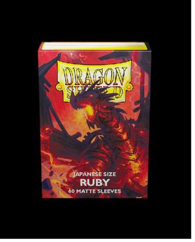 Dragon Shield Matte 60 Card Sleeve Japanese Size Ruby YG/VG