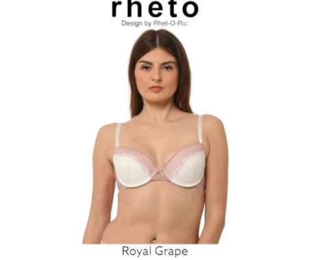 Bra Rheto Beige Color With White Lace Renda / Normal Busa 40B