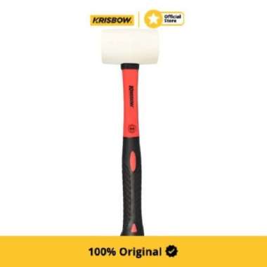 Krisbow Rubber Hammer Palu Karet 226.79 Gr - Oranye/Putih