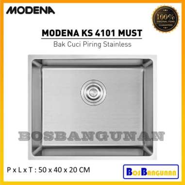 Bak Cuci Piring Stainless MODENA KS4101 MUST / Sink MODENA KS 4101 MUST KARGO+PALET