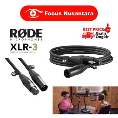 FOCUS NUSANTARA - RODE XLR-3 Premium XLR Cable (3M/10FT) Kabel Microphone