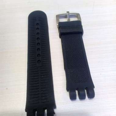 Tali Jam Tangan Karet Swatch Premium/Strap Tali Jam Rubber Silicone Swatch 22MM Warna Hitam Motif Pr