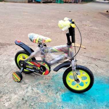sepeda anak laki laki cowok usia 3 tahun ukuran 12" roda 4 murah - Multicolor