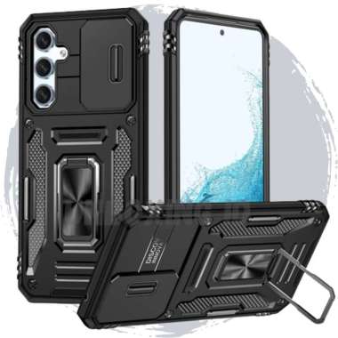 Casing Samsung A14 4G / 5G Case Samsung A14 5G / 4G ROCK SLIDE ARMOR SM A14 5G HITAM
