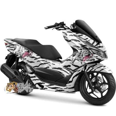 Stiker Decal Full Body Honda PCX 150 2018 2019 PCX160 2020-2023 Macan Putih Tiger White PCX 160